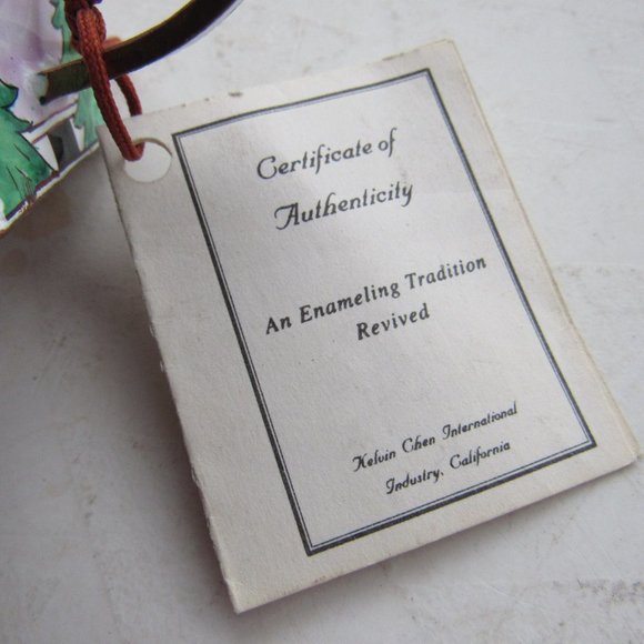 Kelvin Chen Miniature Enamel Teapot COA - Picture 3 of 5